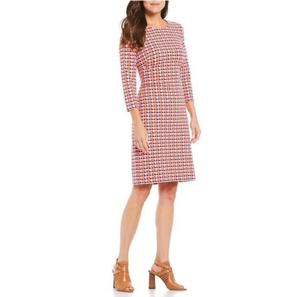 J. McLaughlin Dresses & Skirts - J‎ McLaughlin Sophia Shift Dress M Marseilles Geo Catalina Cloth Preppy $228